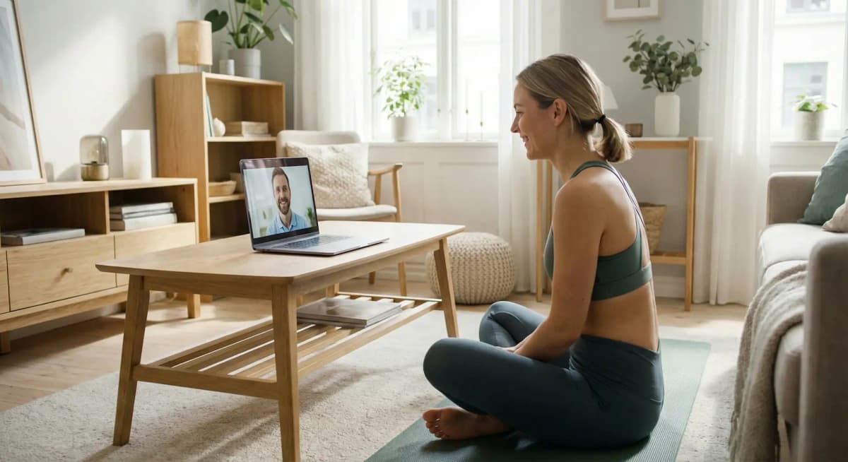 Téléconsultation vidéo avec un kinésithérapeute